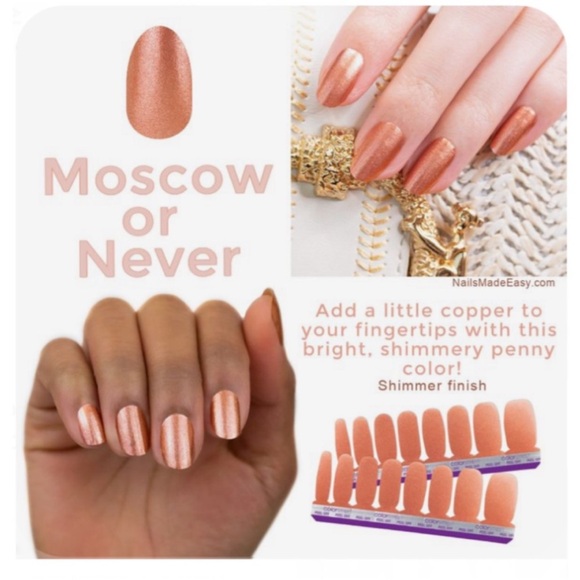 Color Street Other - Color Street Moscow Or Never 100% real nail polish glittery FMS111 16 * 4 BONUS